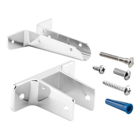 Prime-Line Wing Urinal Bracket, 1-1/4 in. x 6 in., Zamak, Chrome Plated Finish Single Pack 656-6947